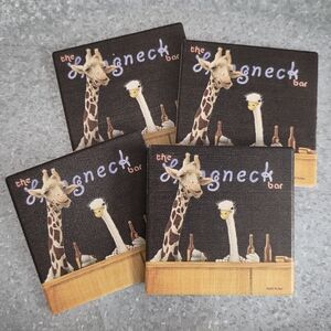 Thirstystone Decorative Coasters "The Longneck Bar"  4" x 4"  4 Coasters